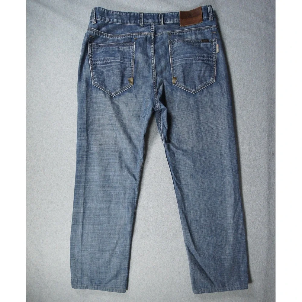 Armani Jeans Mens 36 Blue Denim Pants Straight Leg Italy‎ Luxury Casual 35x27
